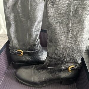 Prada authentic black pull on boots 38.5‎